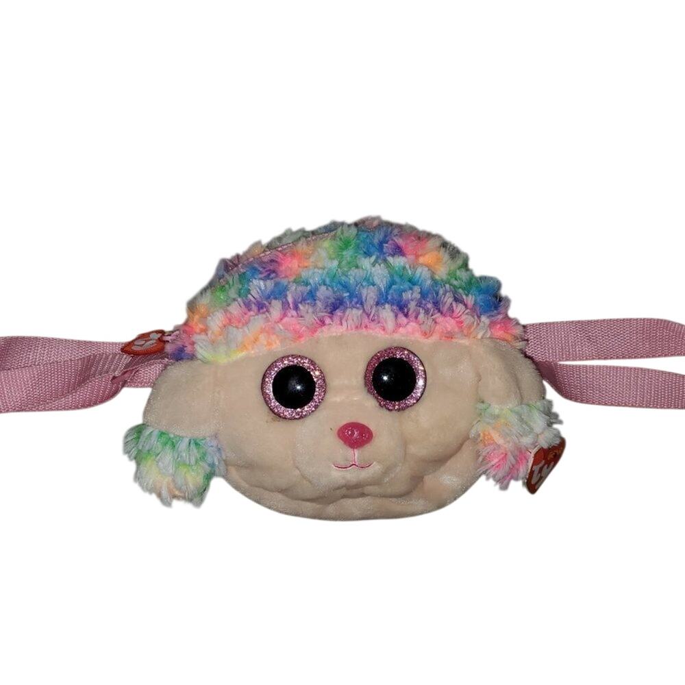 TY Rainbow Poodle Plush Fanny Waist Back